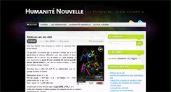 Desktop Screenshot of humanitenouvelle.org